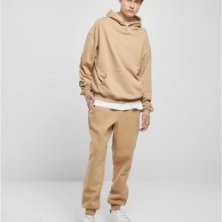 Мъжки суичър с качулка в бежов цвят Urban Classics Snap Hoody