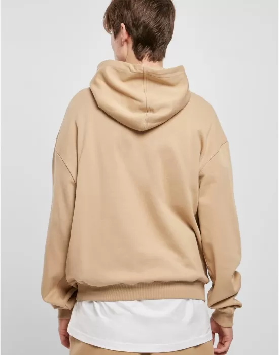 Мъжки суичър с качулка в бежов цвят Urban Classics Snap Hoody, Суичъри - Hoodstyle.bg