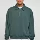 Мъжки суичър с половин цип в зелен цвят Urban Classics Collar Crew, Суичъри - Hoodstyle.bg