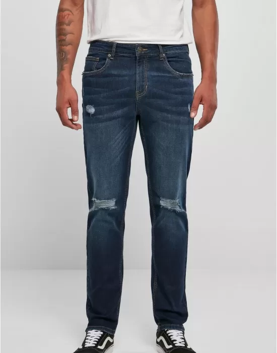Мъжки дънки в син цвят Urban Classics Distressed Denim, Дънки - Hoodstyle.bg
