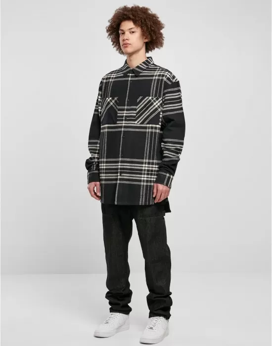 Мъжка карирана риза Urban Classics Long Summit Shirt, Ризи - Hoodstyle.bg