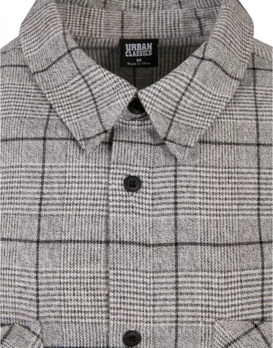 Мъжка дълга карирана риза Urban Classics Long Shirt, Ризи - Hoodstyle.bg