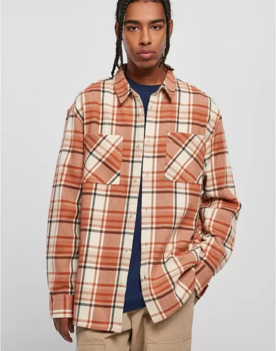 Мъжка дълга карирана риза Urban Classics Long Shirt, Ризи - Hoodstyle.bg