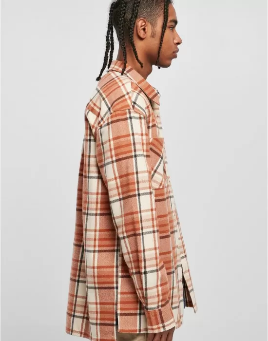 Мъжка дълга карирана риза Urban Classics Long Shirt, Ризи - Hoodstyle.bg