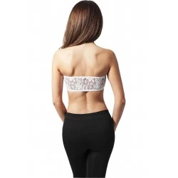Дамски дантелен топ в бял цвят Urban Classics Ladies Laces Bandeau white 