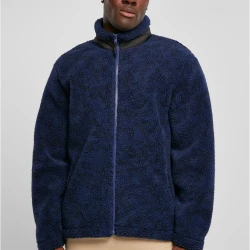 Мъжко пухкаво яке в тъмносин цвят Urban Classics Sherpa Jacket
