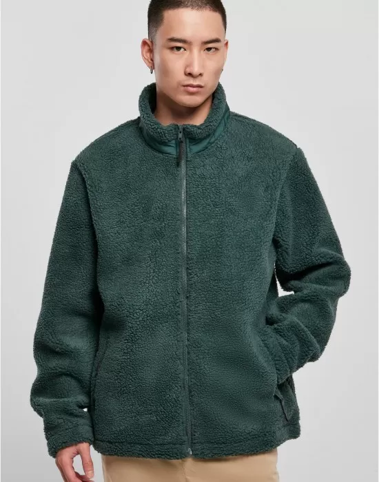 Мъжко пухкаво яке в тъмнозелен цвят Urban Classics Basic Jacket, Зимни якета - Hoodstyle.bg