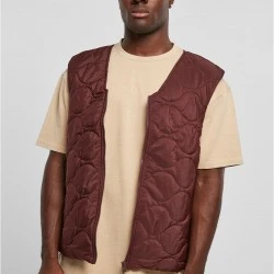 Мъжки елек в тъмночервен цвят Urban Classics Zipped Gilet