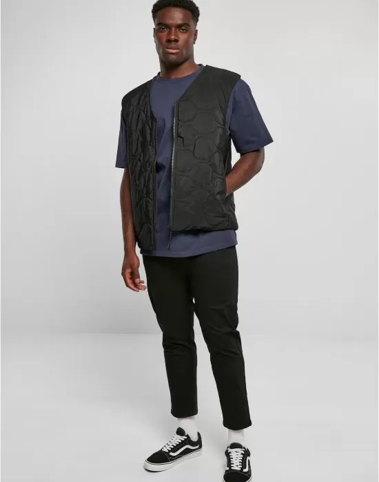 Мъжки елек в черен цвят Urban Classics Zipped Gilet, Горнища - Hoodstyle.bg