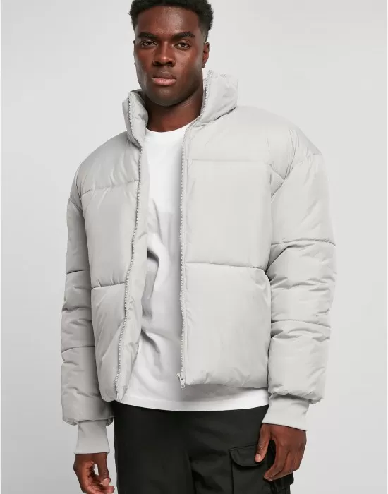 Мъжко яке с широка кройка в светлосив цвят Urban Classics Big Puffer Jacket, Зимни якета - Hoodstyle.bg