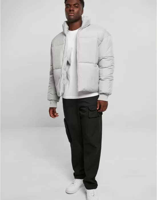 Мъжко яке с широка кройка в светлосив цвят Urban Classics Big Puffer Jacket, Зимни якета - Hoodstyle.bg