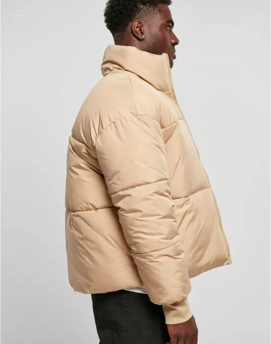 Мъжко яке с широка кройка в бежов цвят Urban Classics Big Puffer Jacket, Зимни якета - Hoodstyle.bg