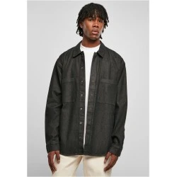 Мъжка дънкова риза в черен цвят Urban Classics Oversized Denim Pocket Shirt