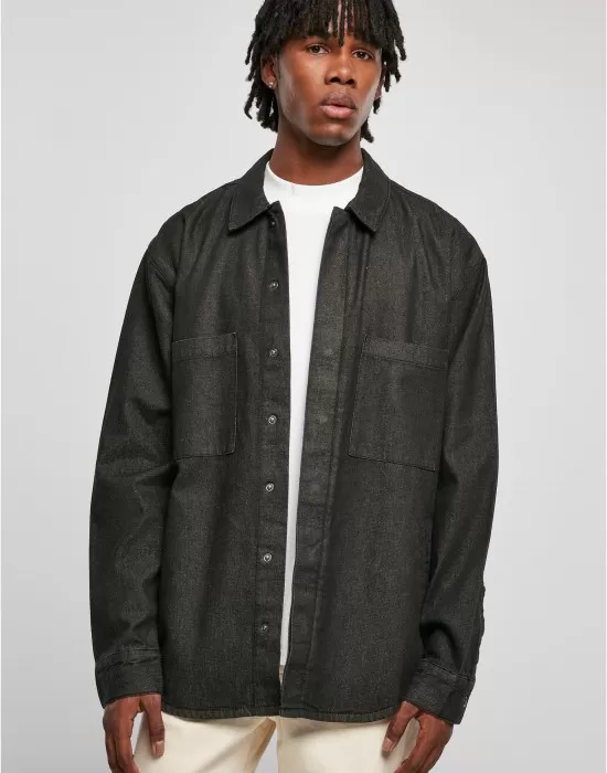 Мъжка дънкова риза в черен цвят Urban Classics Oversized Denim Pocket Shirt, Ризи - Hoodstyle.bg