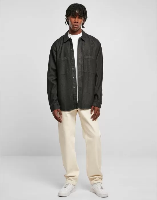Мъжка дънкова риза в черен цвят Urban Classics Oversized Denim Pocket Shirt, Ризи - Hoodstyle.bg