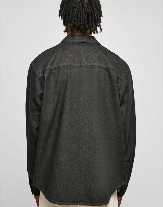 Мъжка дънкова риза в черен цвят Urban Classics Oversized Denim Pocket Shirt, Ризи - Hoodstyle.bg