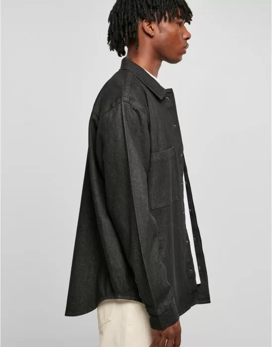 Мъжка дънкова риза в черен цвят Urban Classics Oversized Denim Pocket Shirt, Ризи - Hoodstyle.bg