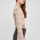 Дамска къса плетена блуза с дълги ръкави в бежов цвят Urban Classics, Блузи - Hoodstyle.bg