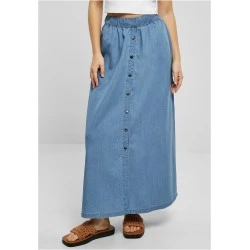 Дамска дълга дънкова пола в светлосин цвят Urban Classics Ladies Denim Skirt