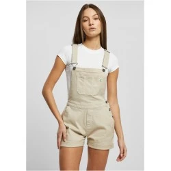 Дамски къс дънков гащеризон в светлобежов цвят Urban Classics Dungaree