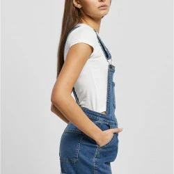 Дамски къс дънков гащеризон в син цвят Urban Classics Dungaree