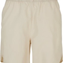 Дамски къс ленен панталон в цвят екрю Urban Classics Ladies Linen Shorts