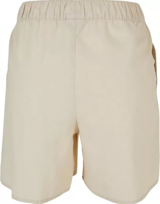 Дамски къс ленен панталон в цвят екрю Urban Classics Ladies Linen Shorts, Къси панталони - Hoodstyle.bg