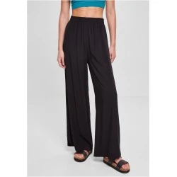 Дамски широк панталон в черен цвят Urban Classics Ladies Pants