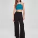 Дамски широк панталон в черен цвят Urban Classics Ladies Pants, Панталони - Hoodstyle.bg