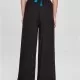 Дамски широк панталон в черен цвят Urban Classics Ladies Pants, Панталони - Hoodstyle.bg