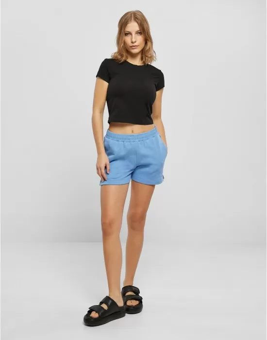 Дамски къси панталони в светлосин цвят Urban Classics Terry Shorts, Къси панталони - Hoodstyle.bg