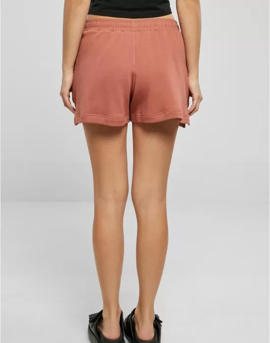 Дамски къси панталони в цвят праскова Urban Classics Terry Shorts, Къси панталони - Hoodstyle.bg