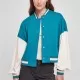 Дамско колежанско яке в цвят тюркоаз Urban Classics College Terry, Якета - Hoodstyle.bg