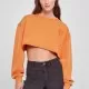 Дамска къса блуза в оранжев цвят Urban Classics Ladies Terry, Блузи - Hoodstyle.bg