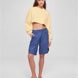 Дамска къса блуза в жълт цвят Urban Classics Ladies Terry