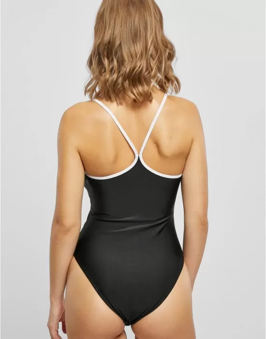 Дамски цял бански в черен цвят Urban Classics Ladies Retro Swimsuit, Бански - Hoodstyle.bg