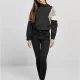 Дамско късо пролетно с качулка яке в черен цвят Urban Classics Crinkle Jacket, Якета - Hoodstyle.bg