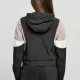 Дамско късо пролетно с качулка яке в черен цвят Urban Classics Crinkle Jacket, Якета - Hoodstyle.bg
