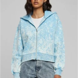 Суичър Ladies Short Oversized Towel Washed Zip Hoody balticblue XXL