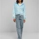 Суичър Ladies Short Oversized Towel Washed Zip Hoody balticblue XXL