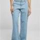Дамски Дънки с Висока ТалияLadies High Waist Straight Denim Cargo Pants lighter washed 29