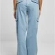Дамски Дънки с Висока ТалияLadies High Waist Straight Denim Cargo Pants lighter washed 29