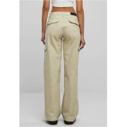 Дамски Дънки с Висока ТалияLadies High Waist Straight Denim Cargo Pants offwhite raw 29