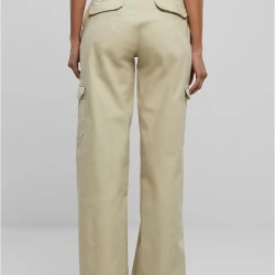 Дамски Дънки с Висока ТалияLadies High Waist Straight Denim Cargo Pants offwhite raw 29