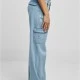 Дамски Дънки с Висока ТалияLadies High Waist Straight Denim Cargo Pants lighter washed 29