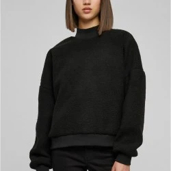 Дамска пухкава блуза в черен цвят Urban Classics Ladies Sherpa