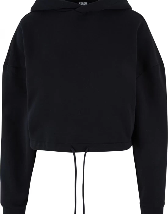 Дамски суичър в черен цвят Urban Classics Ladies Cropped, Суичъри - Hoodstyle.bg