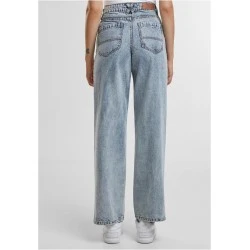 Дамски Дънки Ladies Wide Leg Slit Denim tinted lightblue washed 29