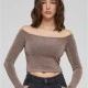 Дамска блуза с паднали рамене в цвят злато Urban Classics, Блузи - Hoodstyle.bg