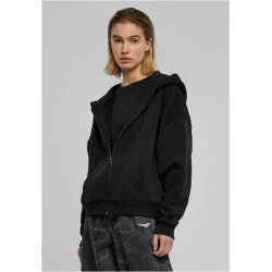 Суичър Ladies Boxy Zip Hoody black XXL